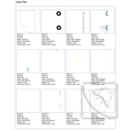 Truck felt Tic-Tac-Toe Game ITH machine embroidery design in 7 formats, noughts and crosses CG005 stitching guide